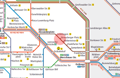 Strausberger Platz station map