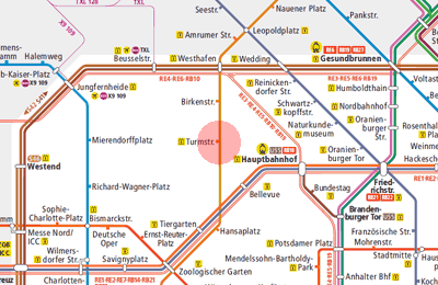 Turmstrasse station map