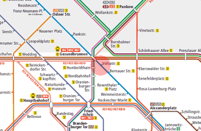 Voltastrasse station map
