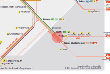 Wildau station map