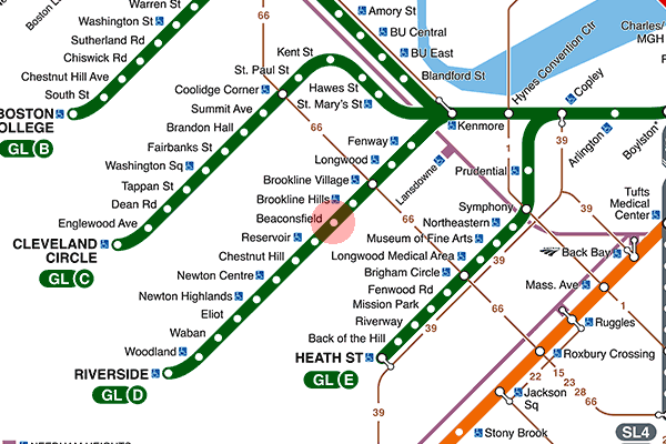Beaconsfield station map