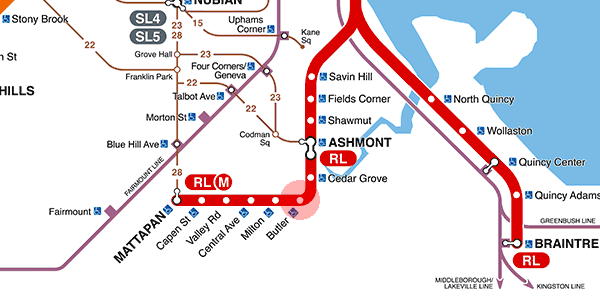 Butler station map