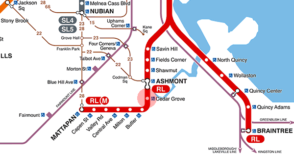 Cedar Grove station map