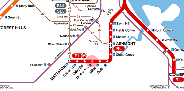 Central Avenue station map