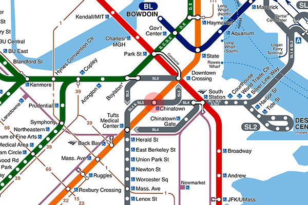 Chinatown station map