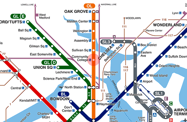 Community College station map