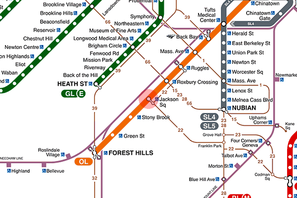 Jackson Square station map