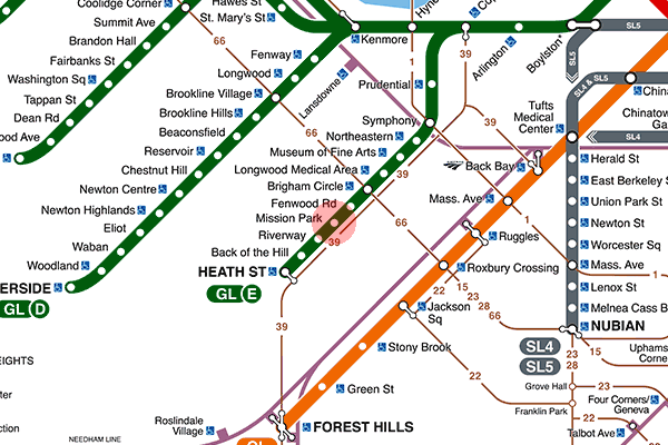 Mission Park station map