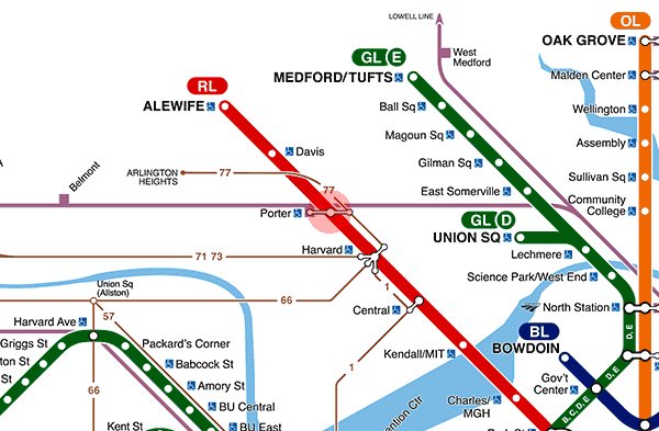 Porter station map