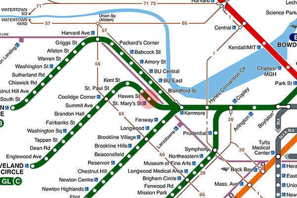 St. Marys Street station map