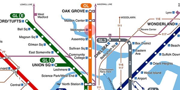 Wellington station map