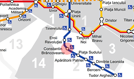Constantin Brancoveanu station map