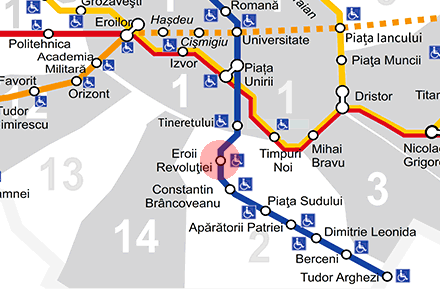 Eroii Revolutiei station map
