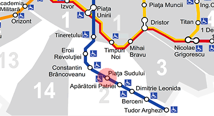 Piata Sudului station map