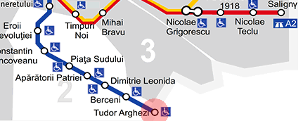 Tudor Arghezi station map