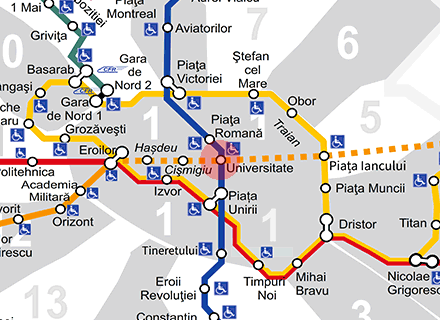 Universitate station map