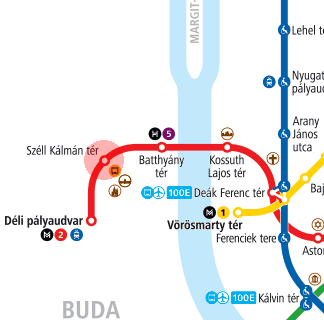 Szell Kalman ter station map