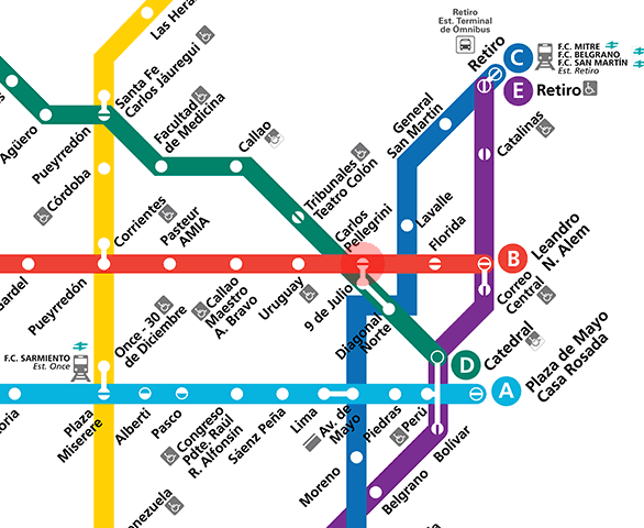 Carlos Pellegrini station map