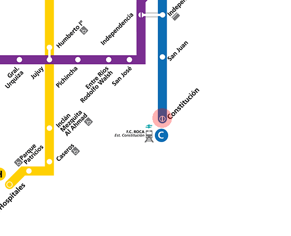 Constitucion station map