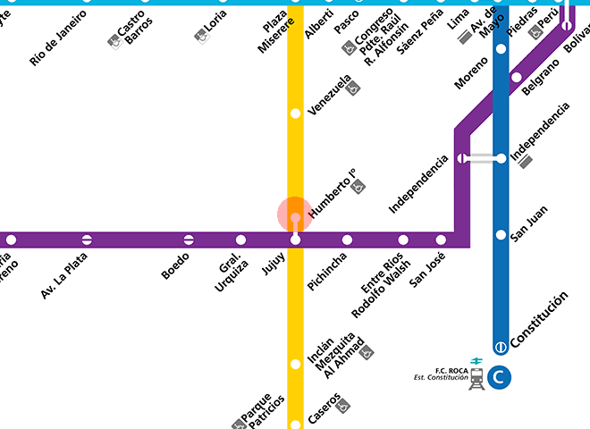 Humberto I station map