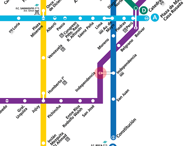 Independencia station map