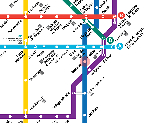 Moreno station map