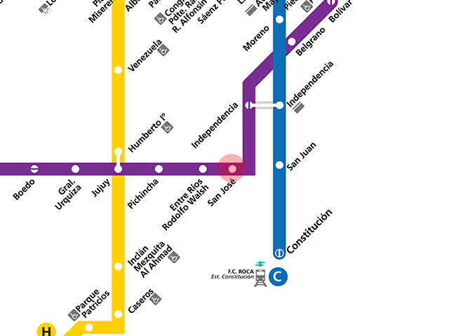 San Jose station map