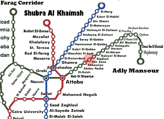 Fair Zone station map