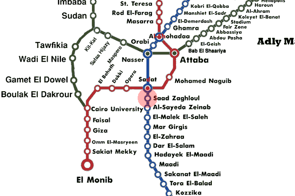 Saad Zaghloul station map