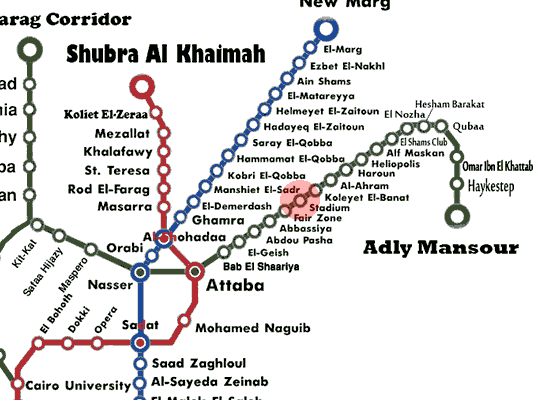 Stadium station map