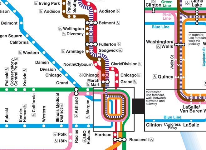 Chicago station map