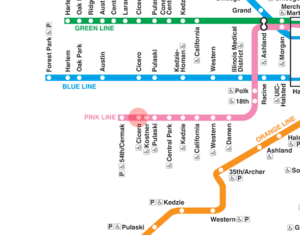 Cicero station map