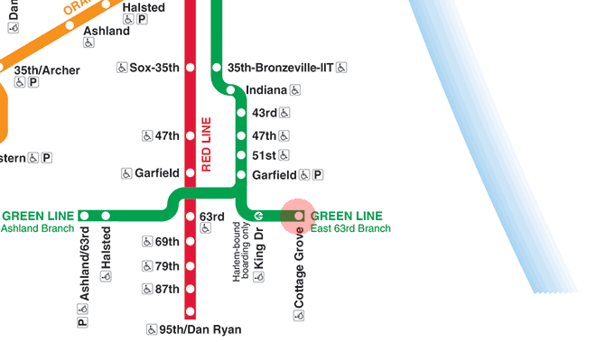 Cottage Grove station map