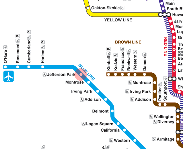 Jefferson Park station map