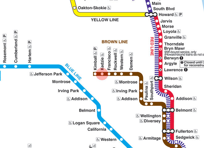 Kedzie station map