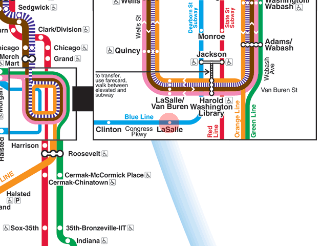 LaSalle station map