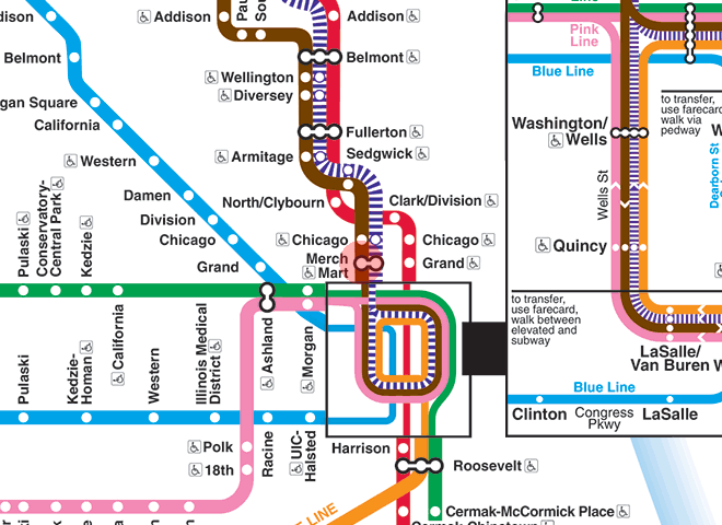 Merchandise Mart station map