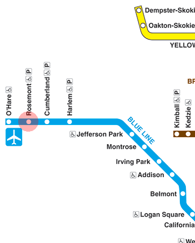 Rosemont station map