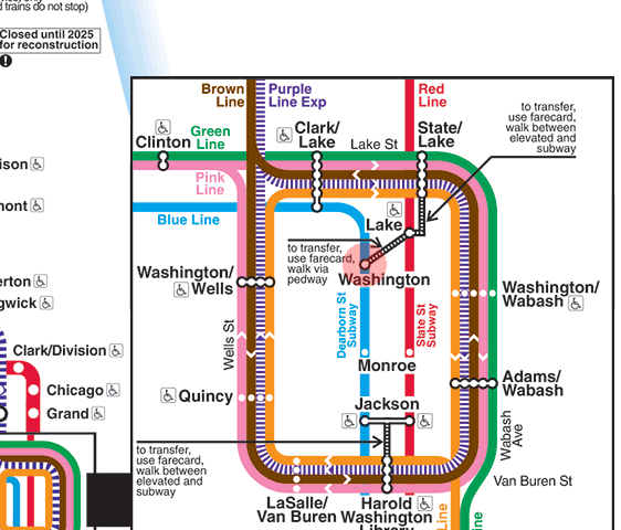 Washington station map