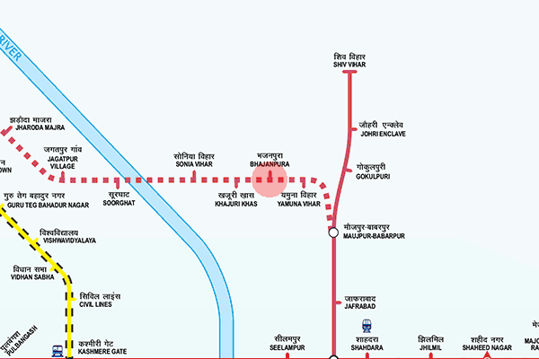 Bhajanpura station map