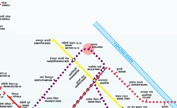 Bhalaswa station map