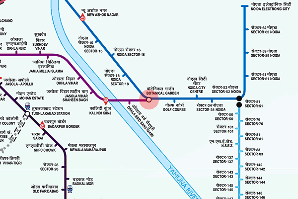 Botanical Garden station map