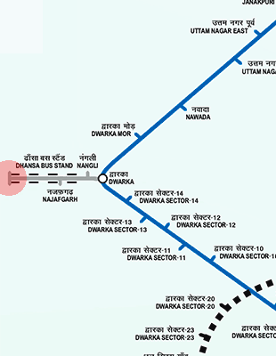 Dhansa Bus Stand station map