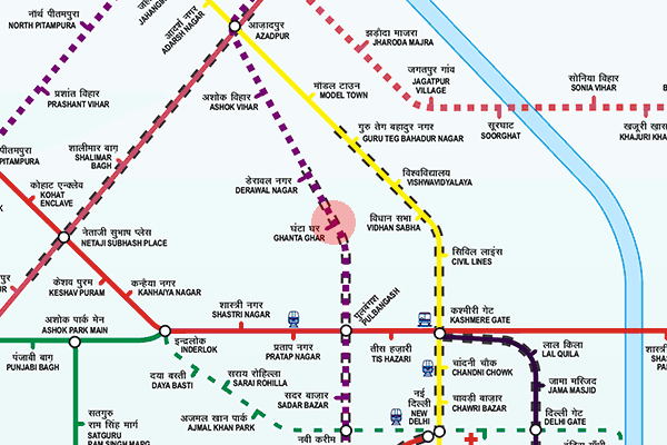 Ghanta Ghar station map