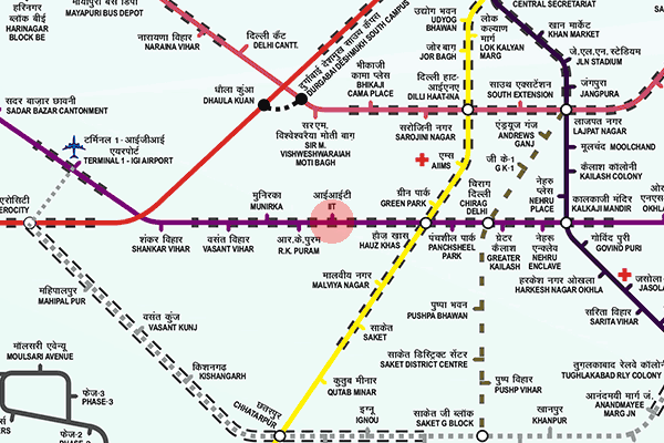IIT Delhi station map