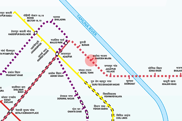 Jharoda Majra station map