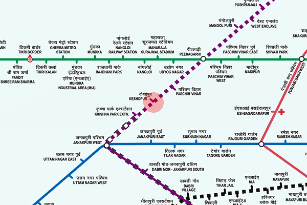 Keshopur station map