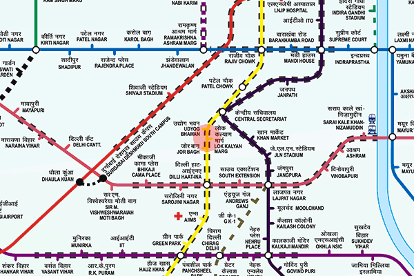Lok Kalyan Marg station map