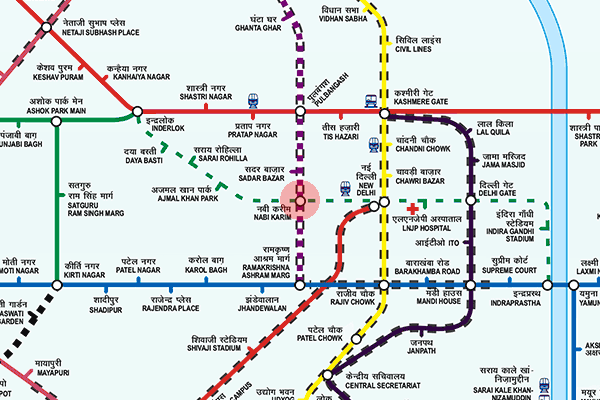 Nabi Karim station map