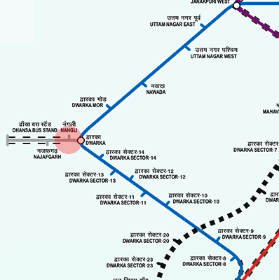 Nangli station map
